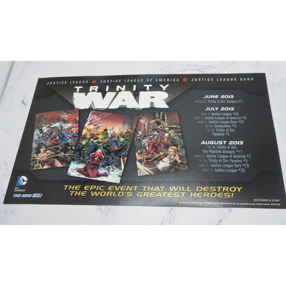 Justice League Trinity War DC Comics Promo Card - Picture 6 of 6